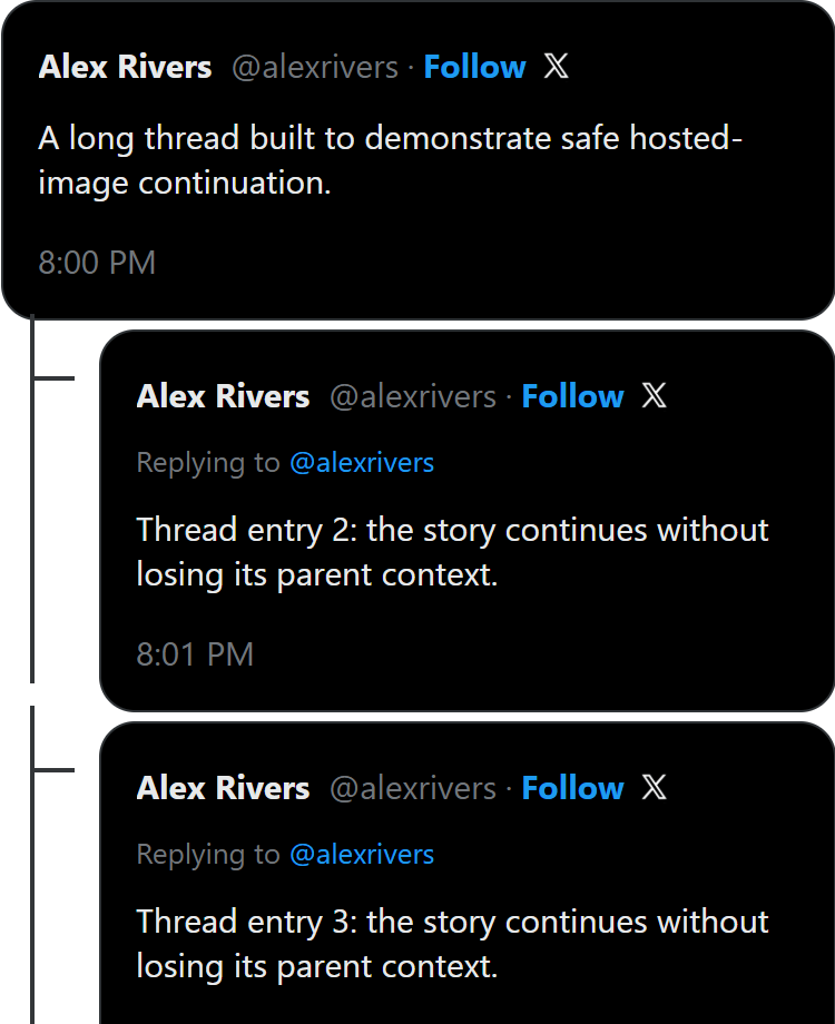 The opening posts of a long numbered tweet thread