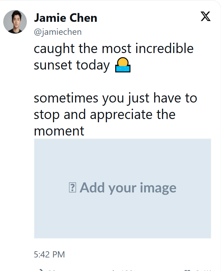 Twitter Tweet with Media Example